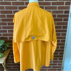 Columbia Orange PFG Long Sleeve Button-Down Men's Shirt Size XXL